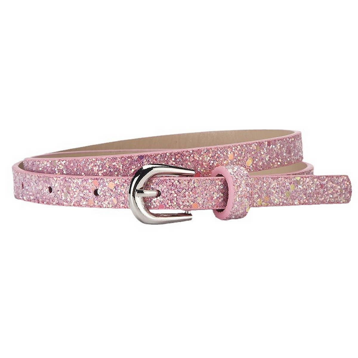 CWABE0880_VERSATILE PERSONALIZED SEQUINED PIN BUCKLE BELT