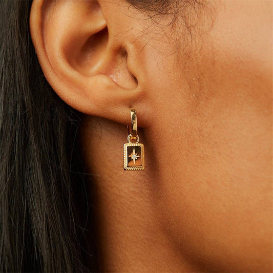 Trendy Hexagram Micro CZ Earrings for Women