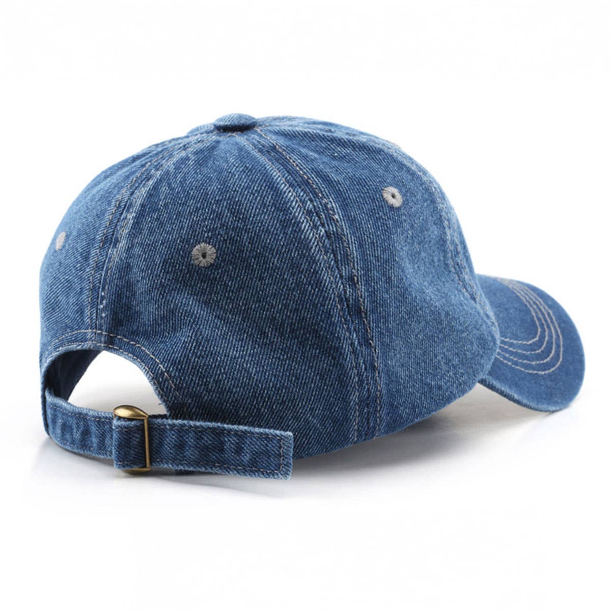 Minimalist Denim Baseball Cap for Couples_CWAH0505