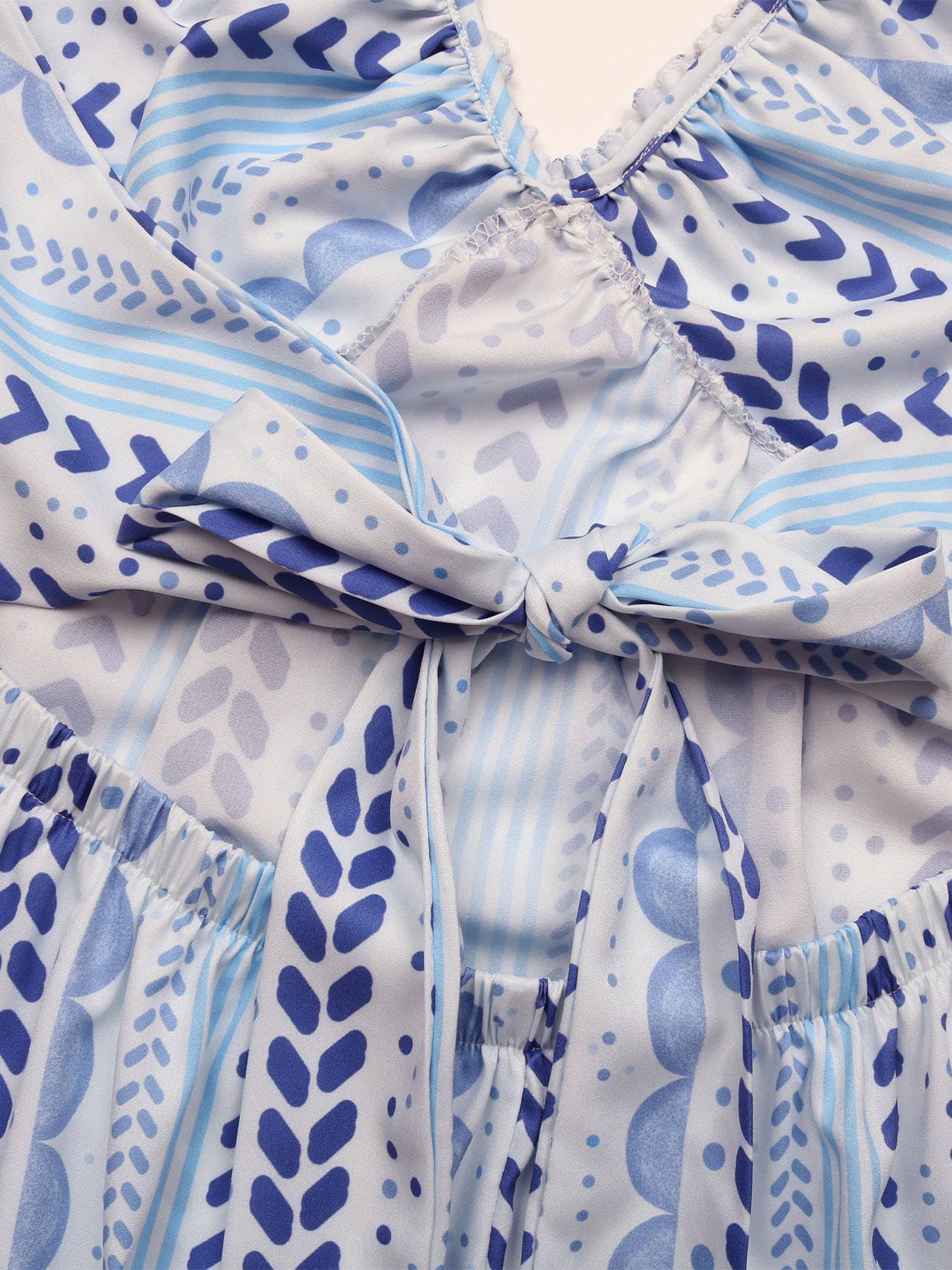 Printed halter strap V-neck halter dress