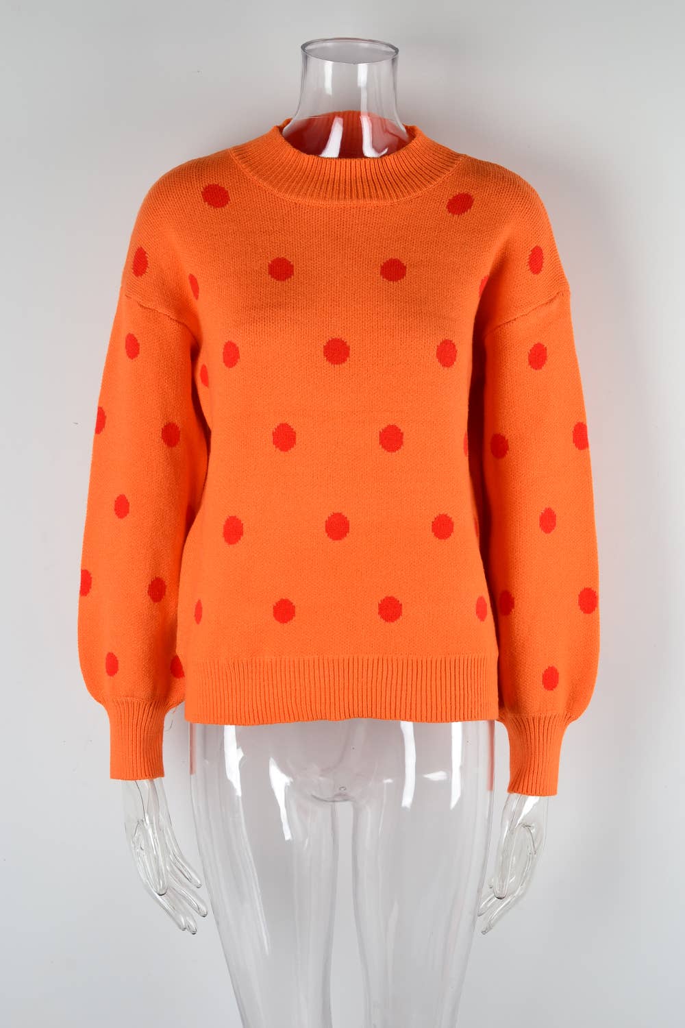SWEATER KNIT SWEATER POLKA DOT PULLOVER SWEATER