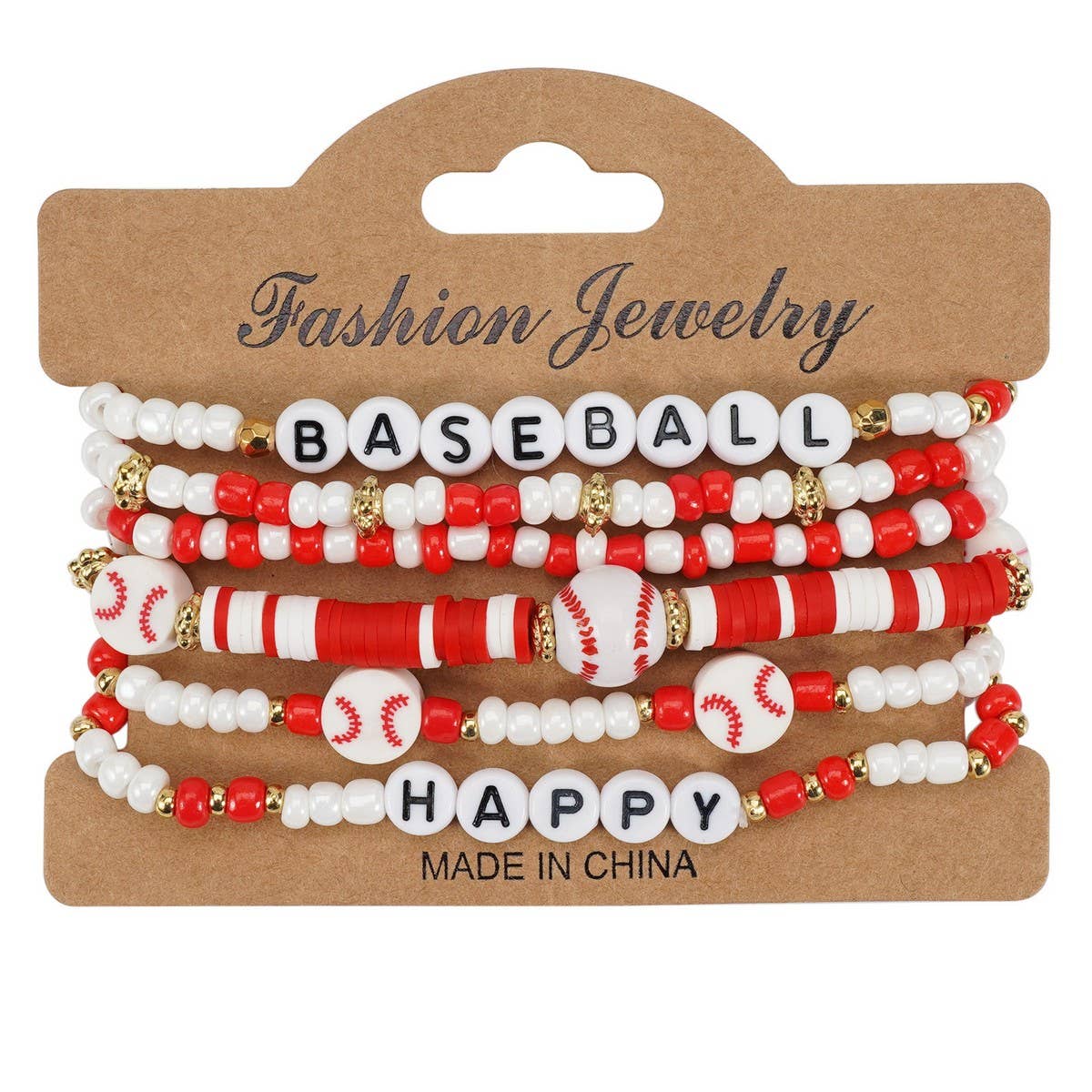 CWAJE05677_SPORTS BALL CHARM BEADED ELASTIC GAME BRACELET