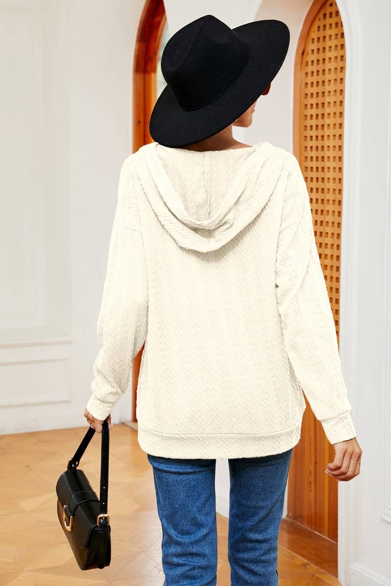 CWOHOL1096_AUTUMN AND WINTER SOLID COLOR HOODED SWEATSHIRT