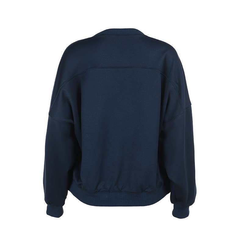 SIMPLE CASUAL LOOSE BASIC SPORTS WOMEN'S HOODIE