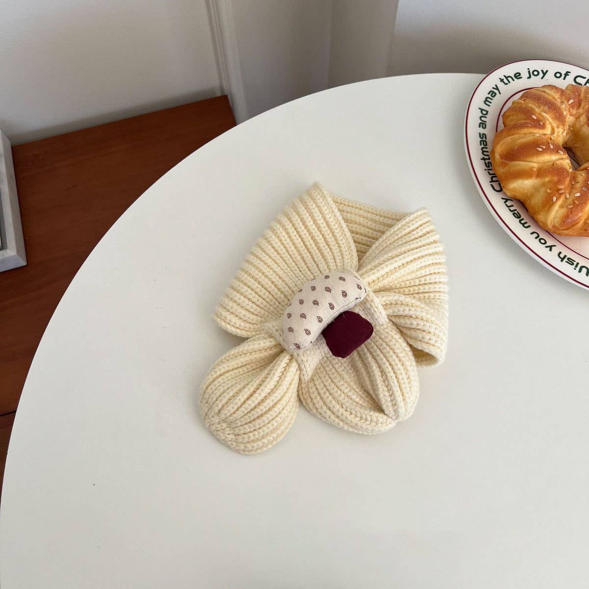 Cute Mushroom Knit Scarf ? Winter Warmth for Kids