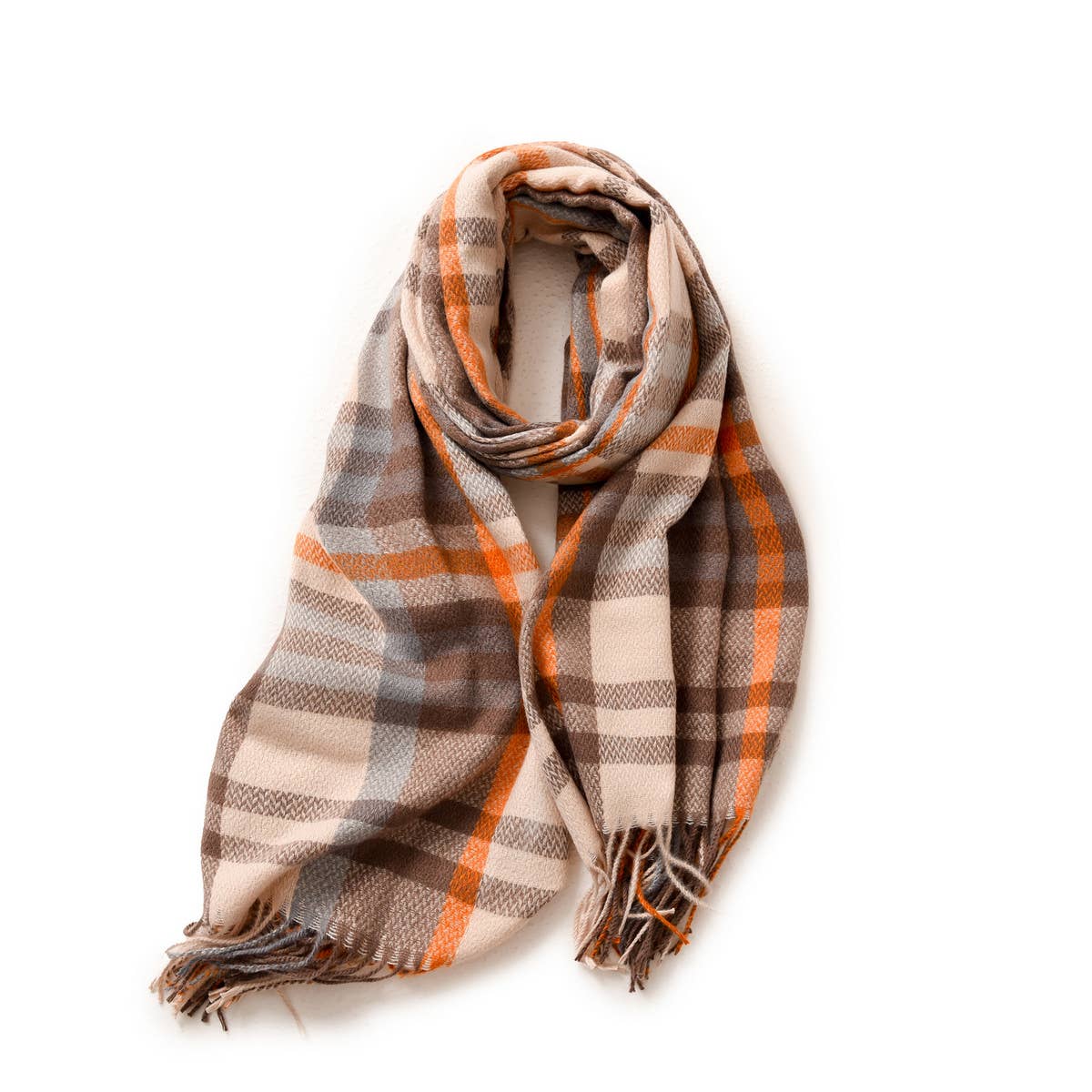 Thick Plaid Shawl Scarf ? Soft Warm Wrap for Women