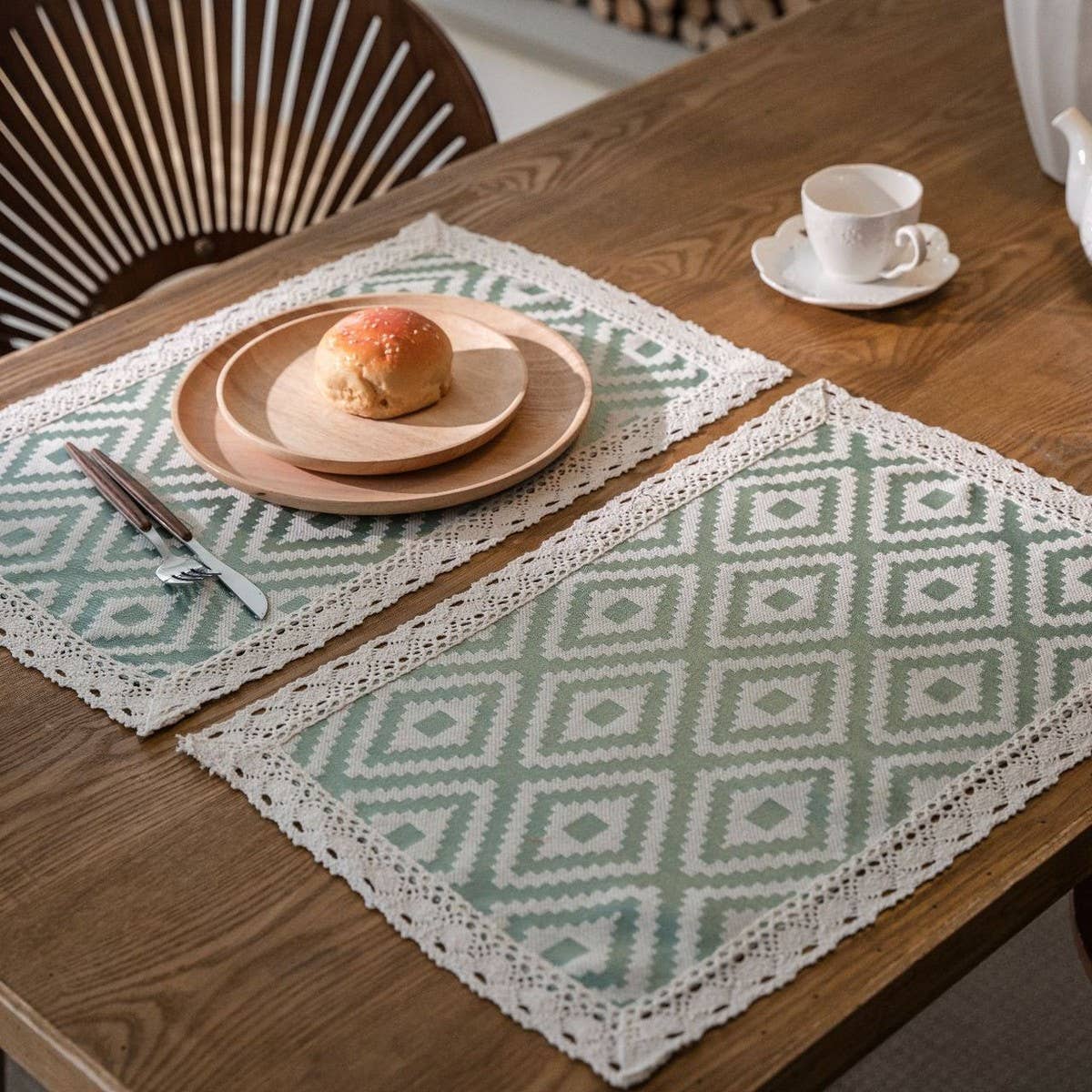 GEOMETRIC TASSEL VERSATILE TABLE RUNNER