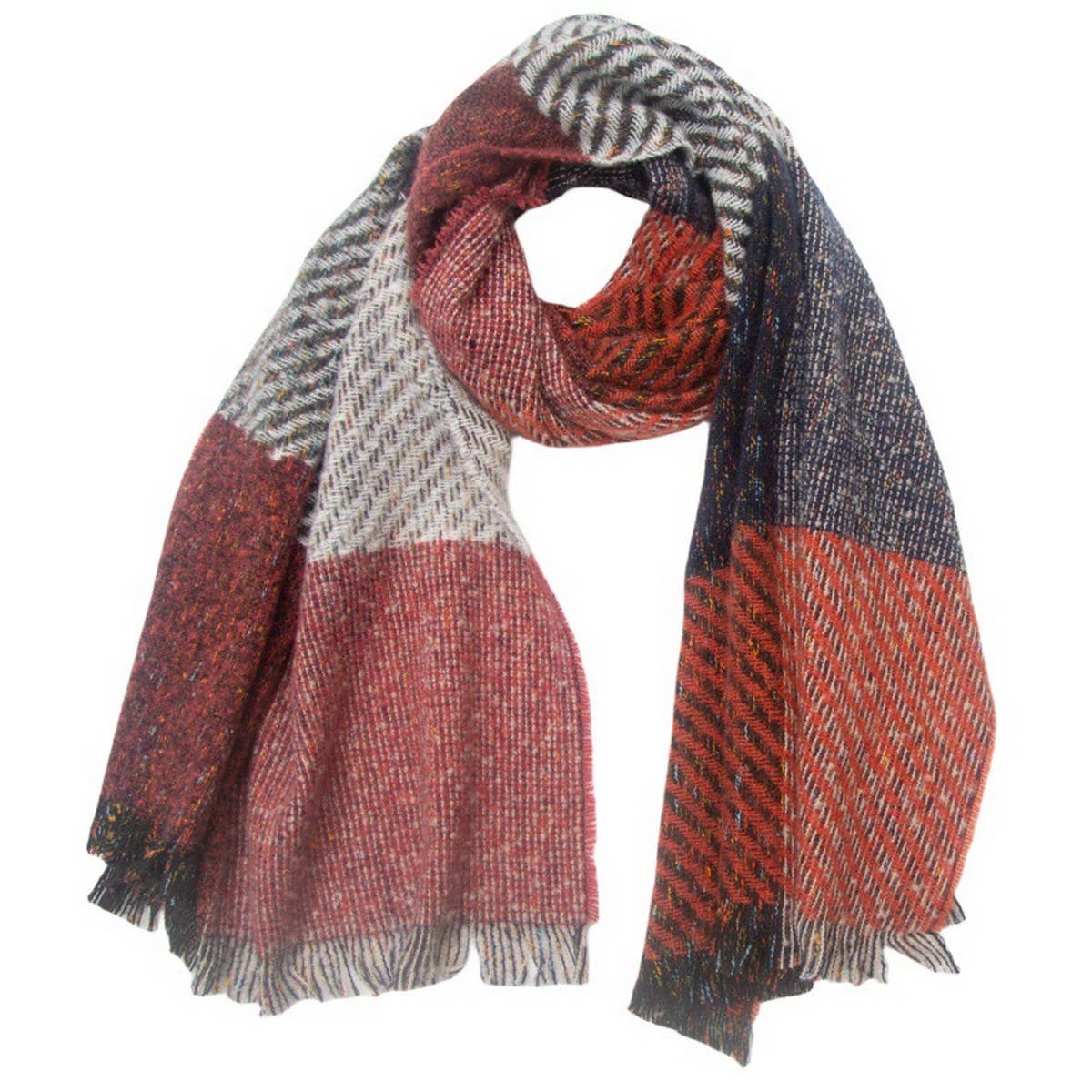 Large Plaid Scarf ? Unisex Winter Wrap Shawl