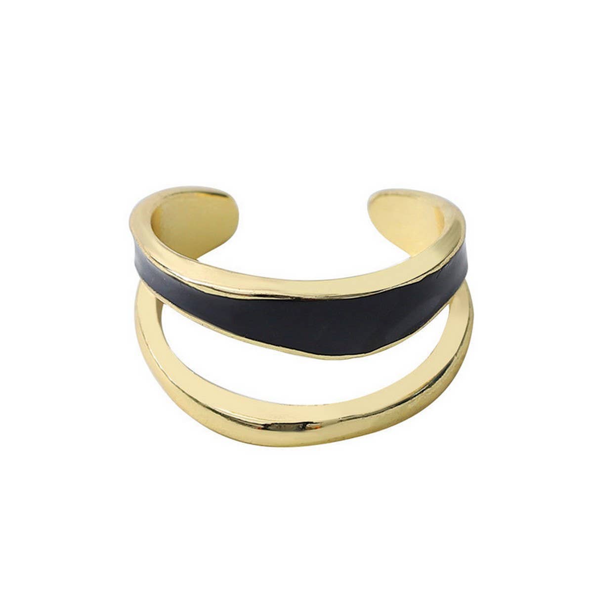 GEOMETRIC CONTRAST INDEX FINGER OPEN RING