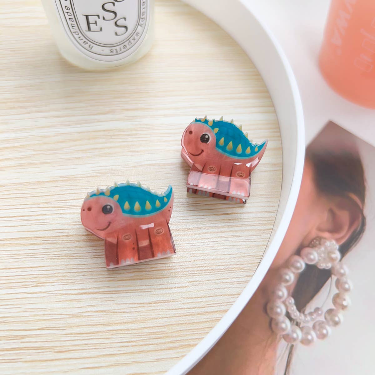 Q-version acrylic animal children's hair clips