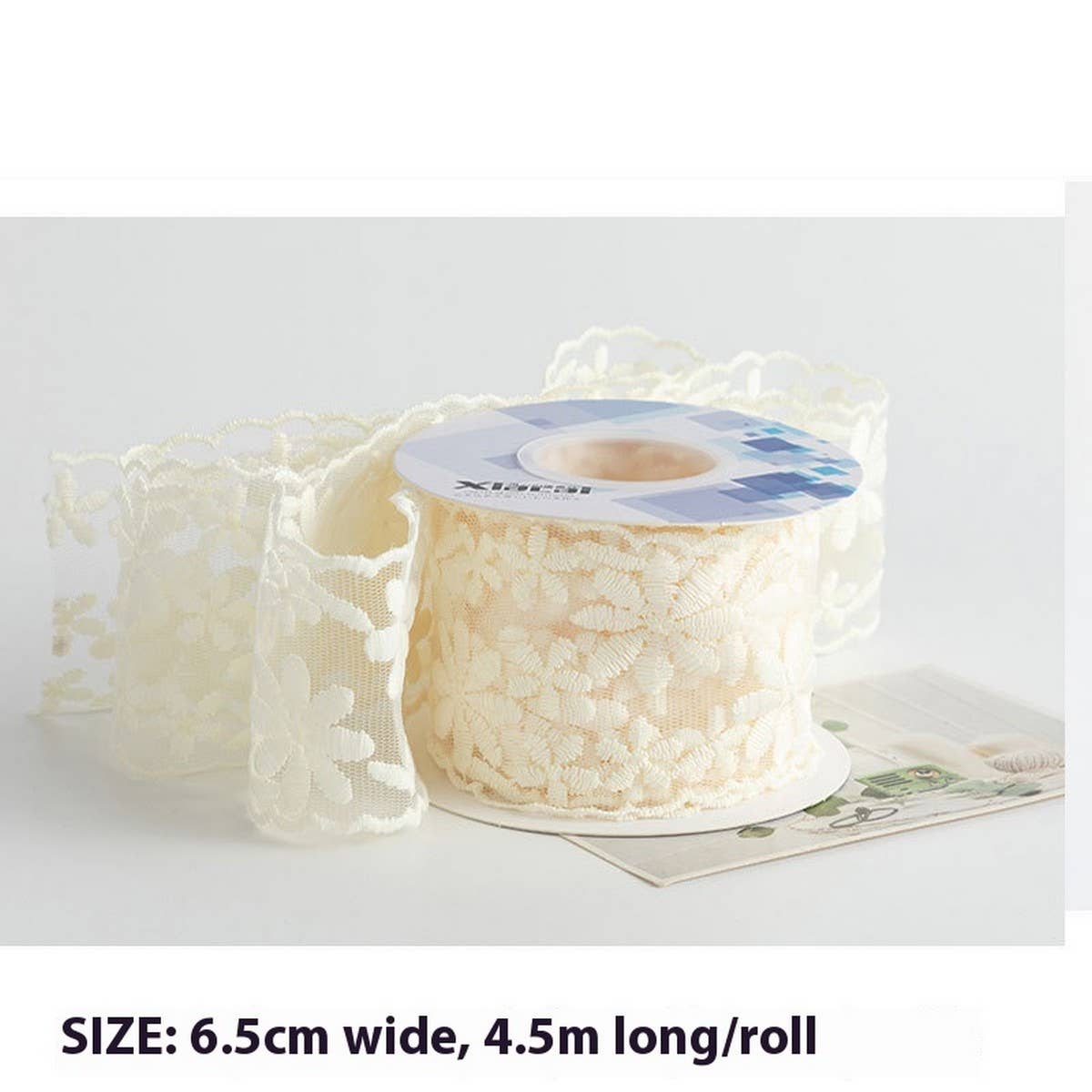 LACE EMBROIDERY FLOWER RIBBON DIY RIBBON