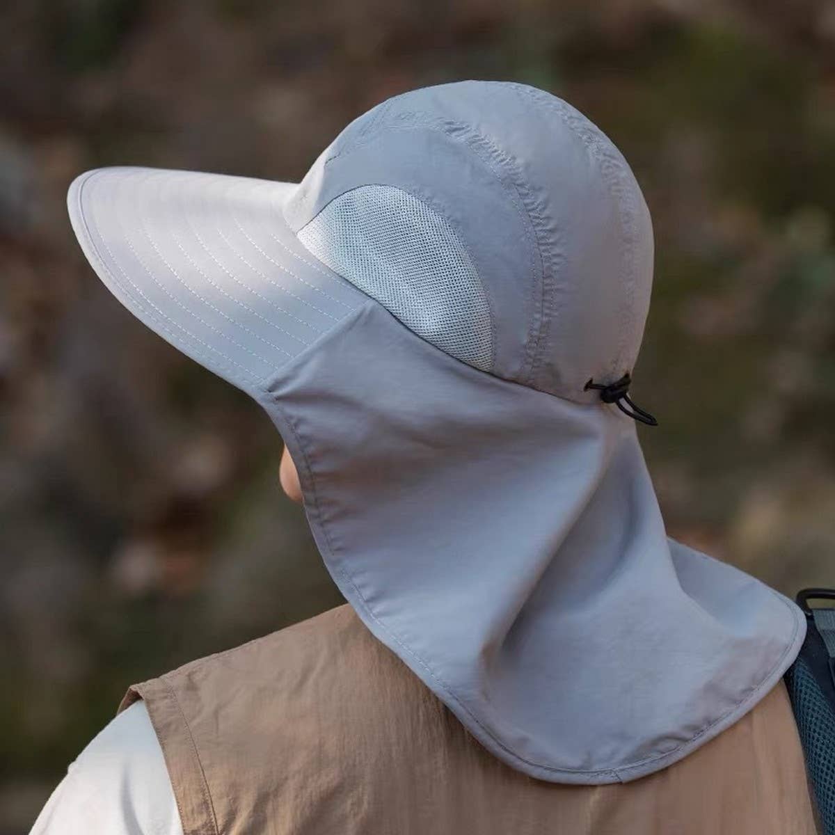 LARGE BRIM OUTDOOR FACE AND NECK SUN HAT_CWAH1470