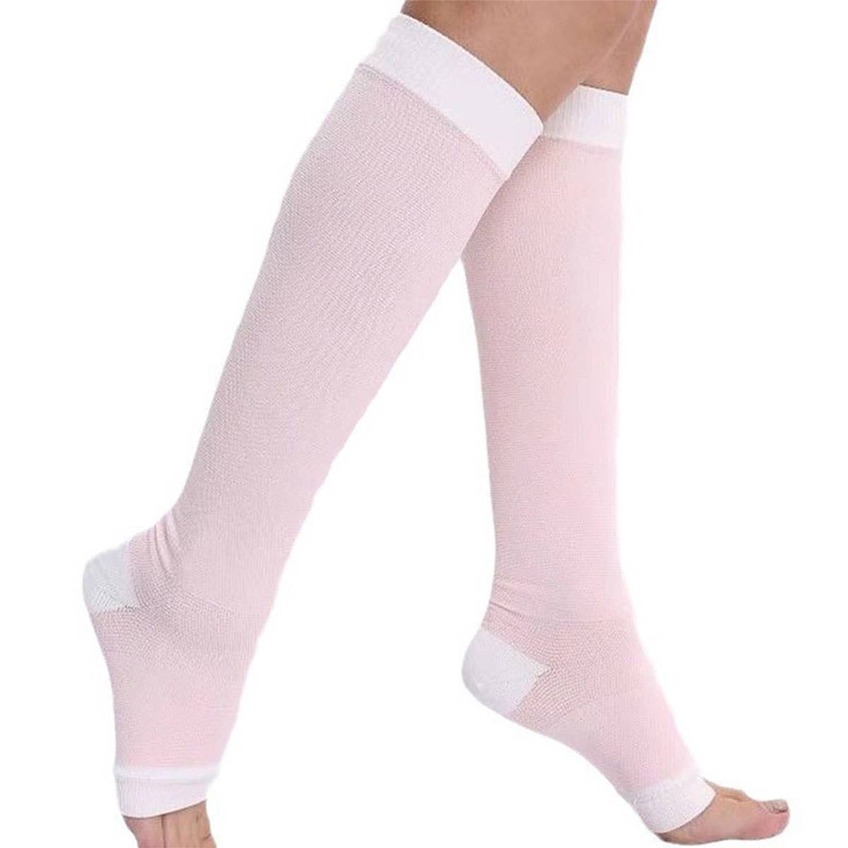 WOMEN'S OUTDOOR OPEN TOE COMPRESSION SOCKS