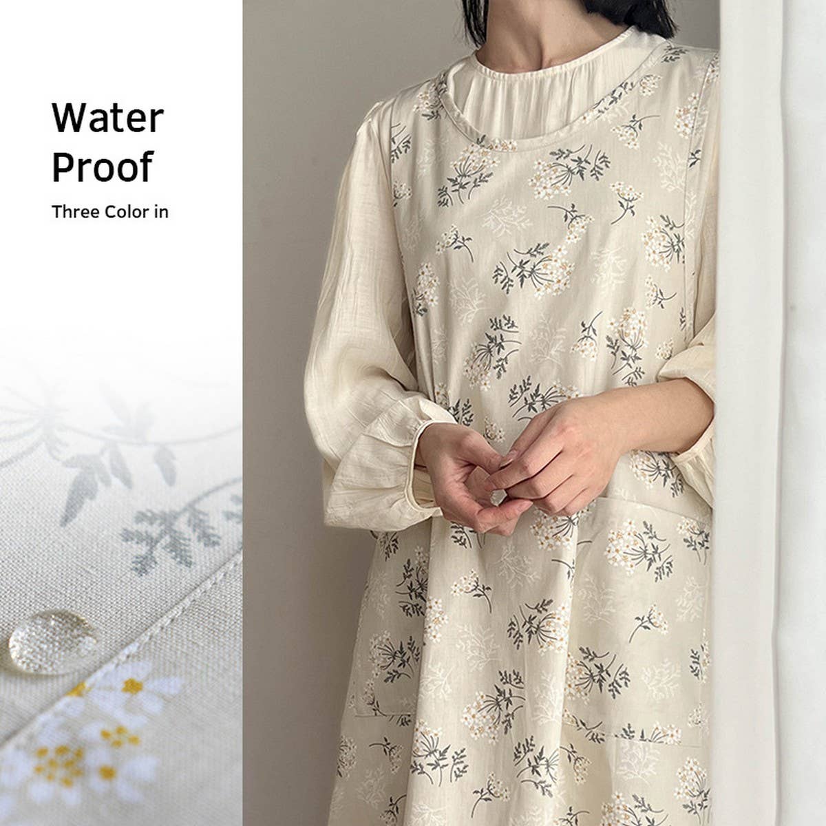 Waistband Cotton linen Aprons with pockets