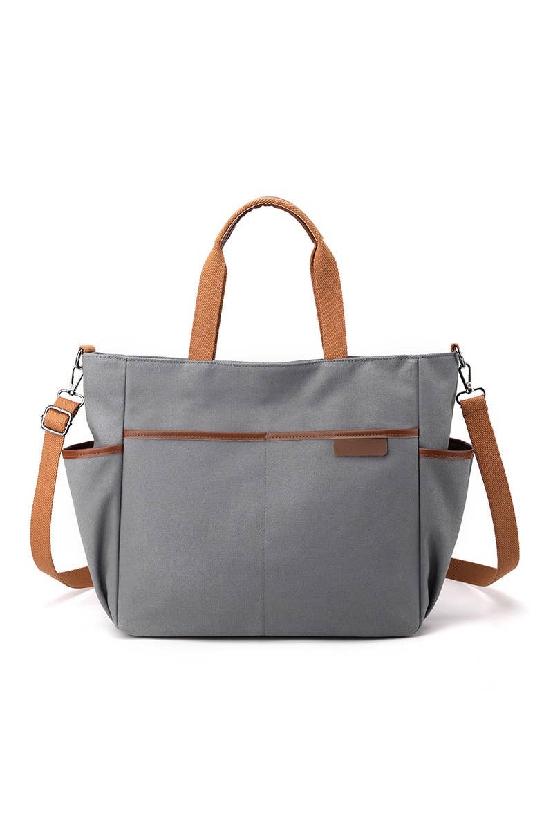 STORAGE POCKET LARGE CANVAS MESSENGER BAG_CUAB0099