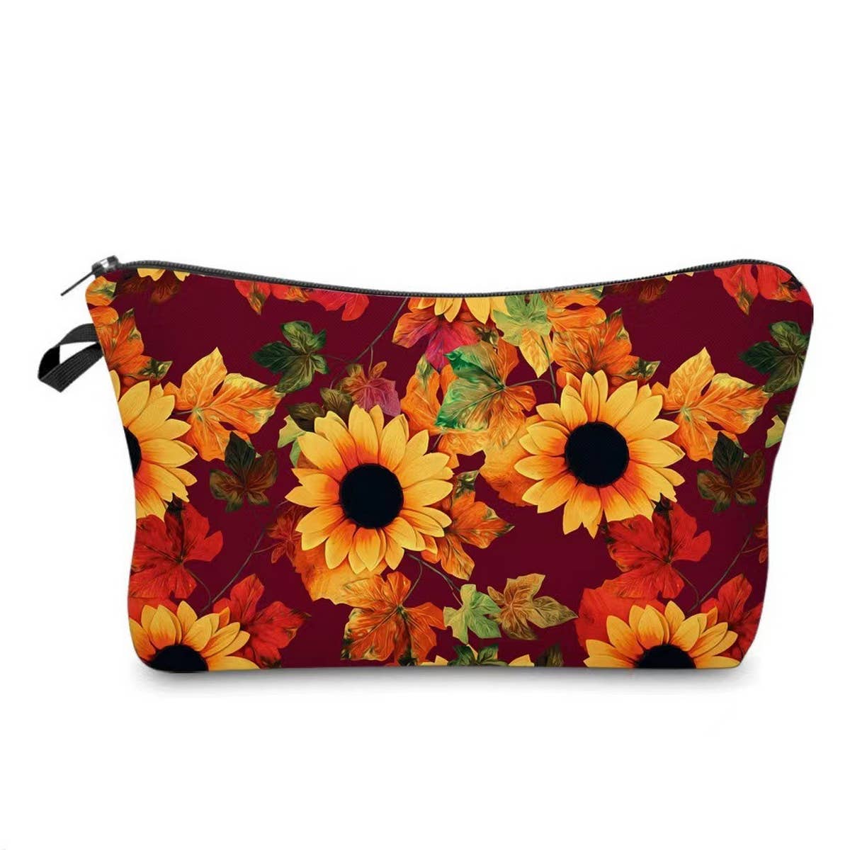 NEW PRINTED SUNFLOWER FLOWER COSMETIC BAG_CWAB2263