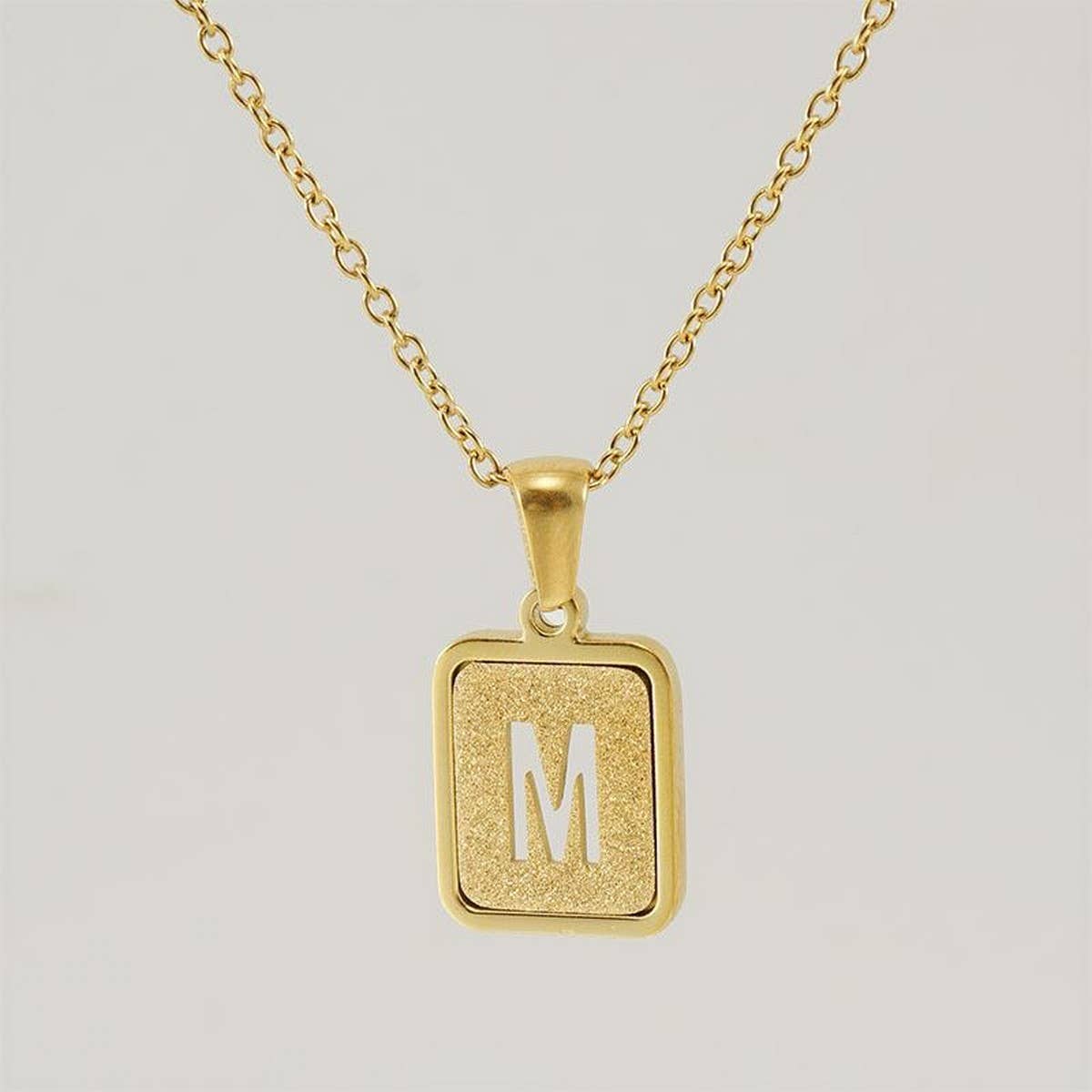 FASHION 26LETTER STAINLESS STEEL PENDANT NECKLACE_CWAJE0678