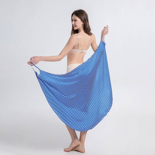 Sexy Striped Knit Sling Dress for Beach Vacation