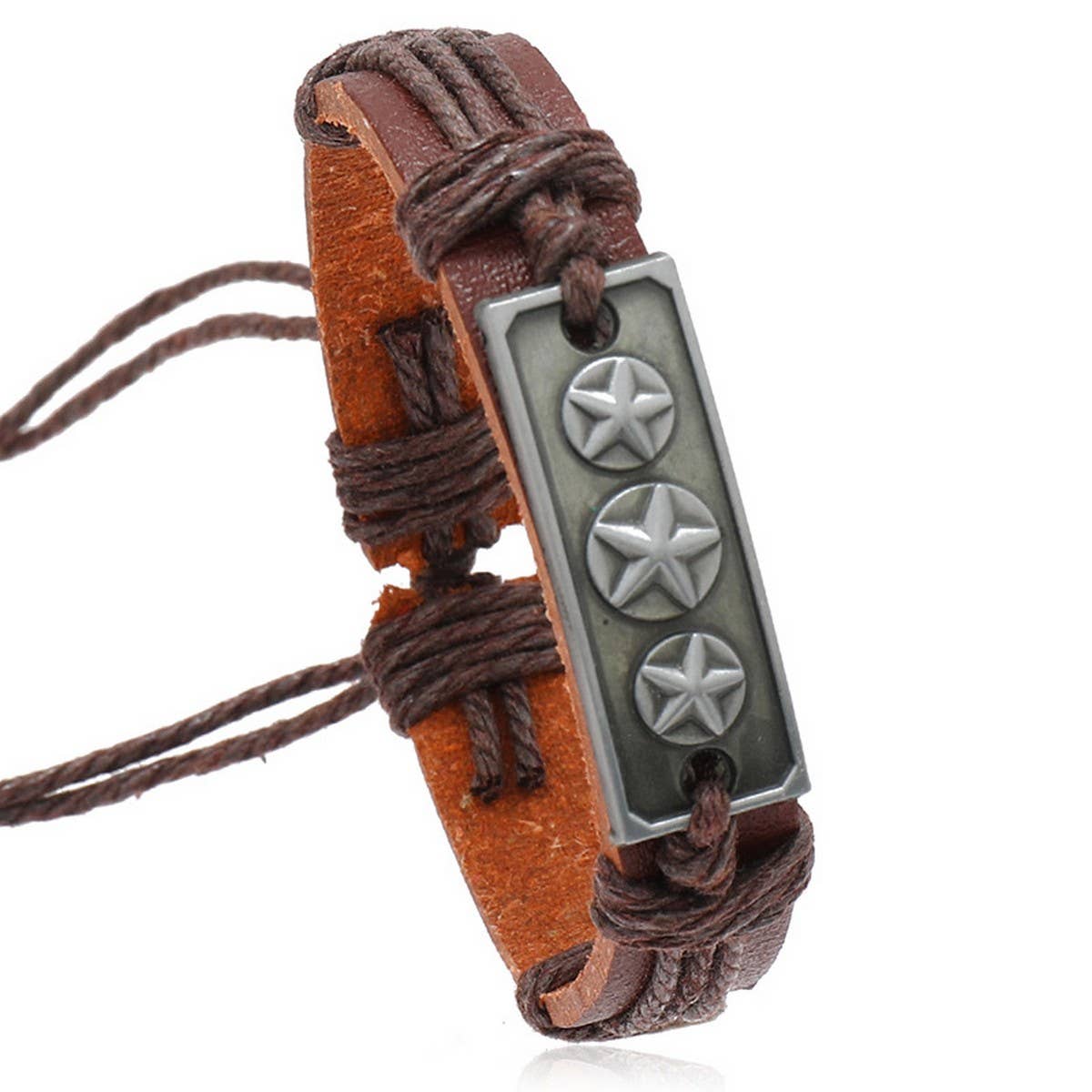 SIMPLE HAND-WOVEN VINTAGE LEATHER BRACELET_CWMM4517