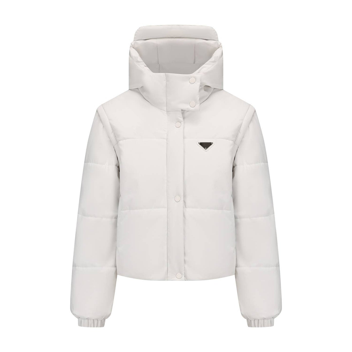 Short and thick breaded cotton-padded jacket