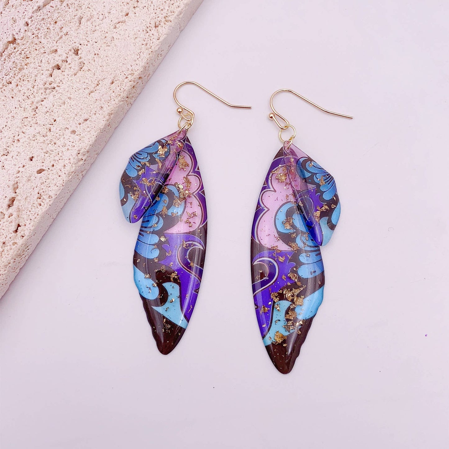 S925 Silver Cicada Wing Wing Butterfly Earrings