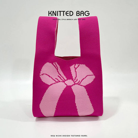 WOMEN SIMPLE BOW KNITTED HANDBAG_CWAB1544