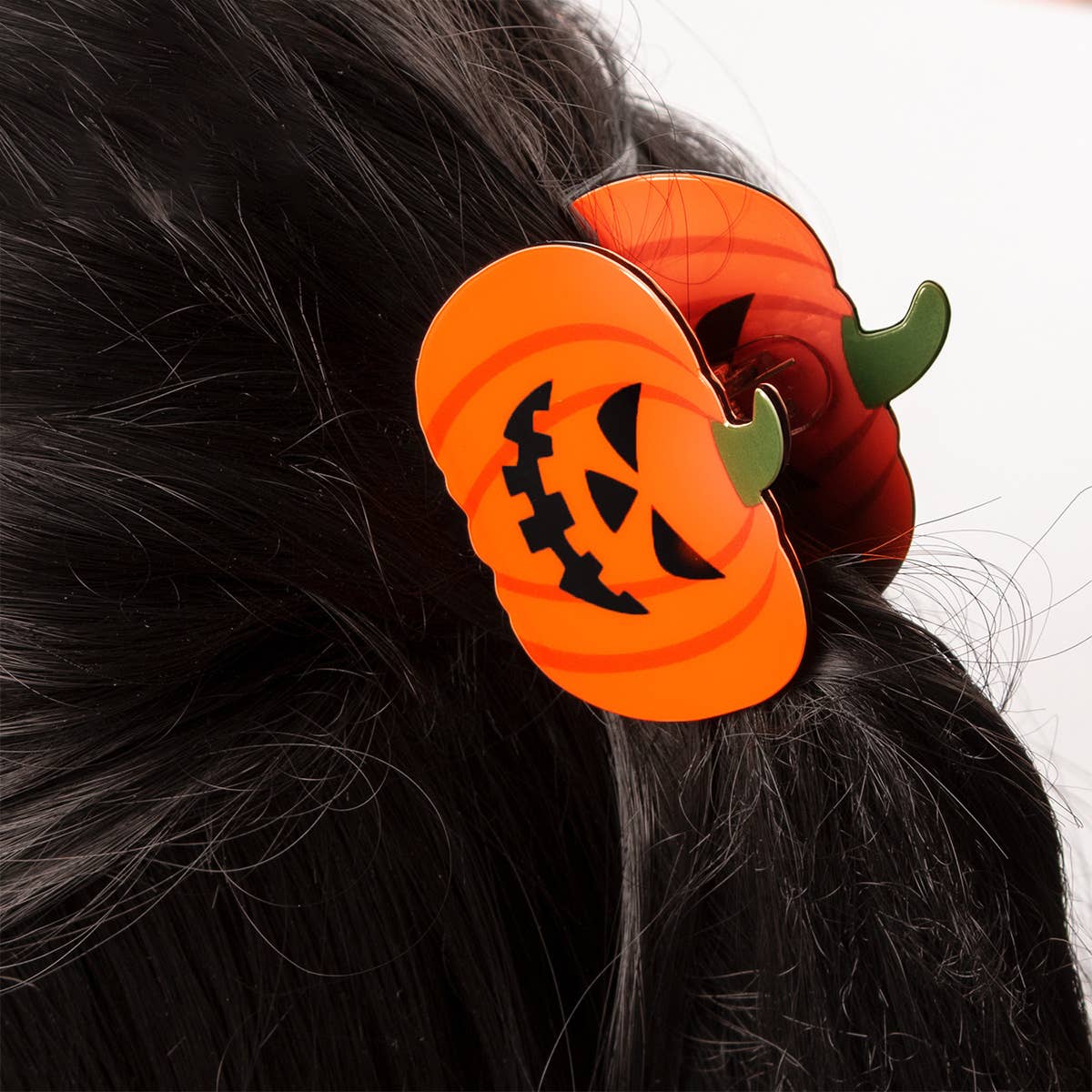 Halloween Pumpkin Hair Claw - Cute Back Clip_CWAHA1452