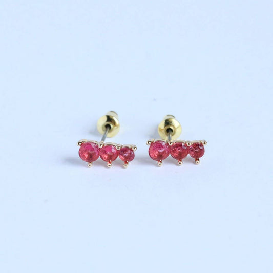 December Birthstone Stud Earrings Vintage Gift