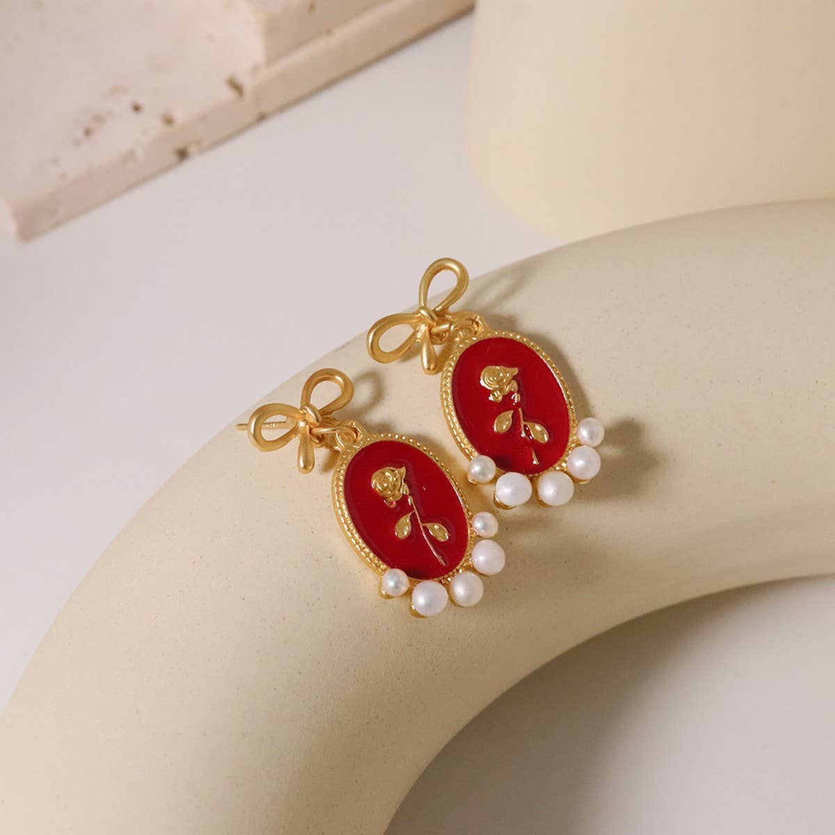 HIGH-END RETRO LUXURY NATURAL PEARL EARRINGS