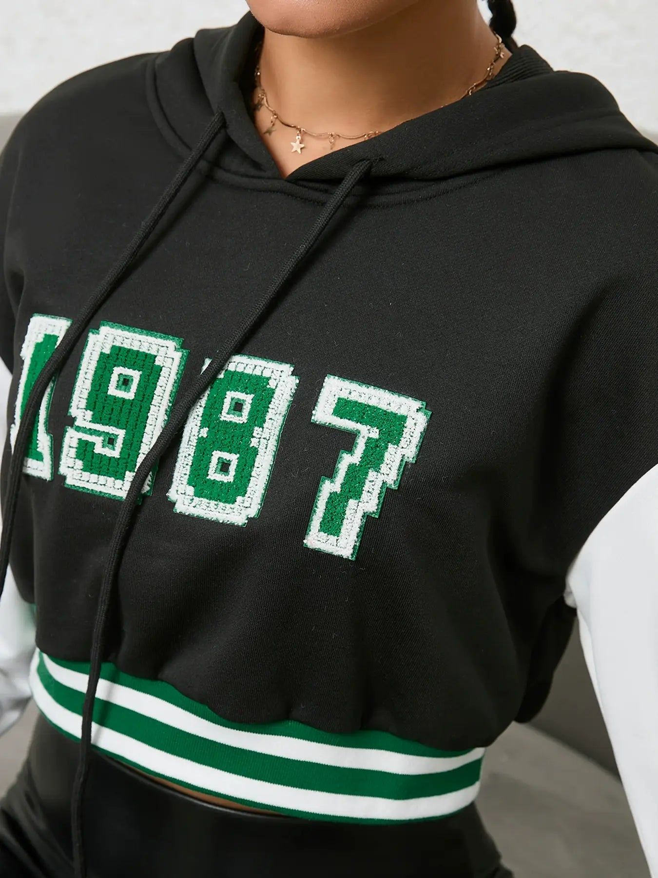 SLIMMING ALL-IN-ONE HOODED CROP JUMPER HOODIE