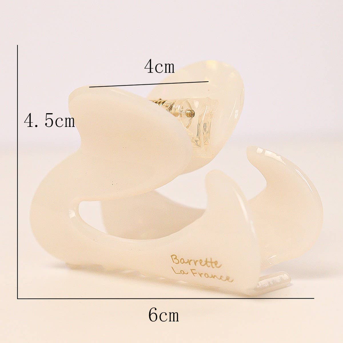 French Acetate Half-Up Hair Clip, Irregular shape