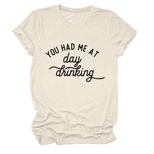 Women??¢s Summer Tee Day Drinking Quote Shirt_CWTTSL0491