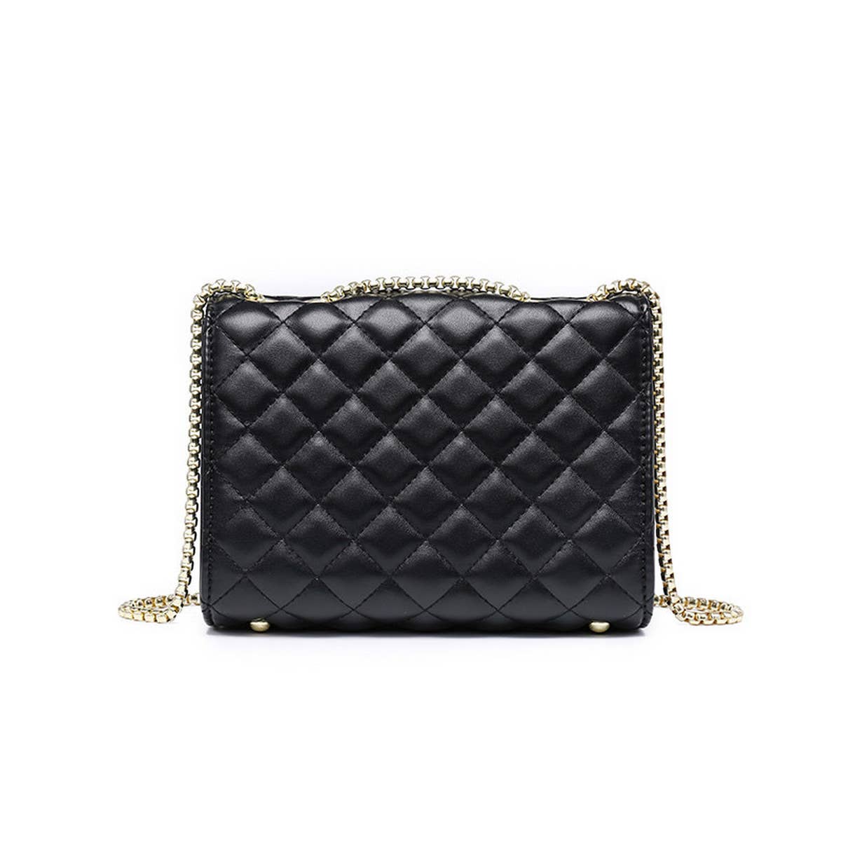 RETRO CHANEL STYLE DIAMOND CHAIN BAG SHOULDER BAG_CWAB2666