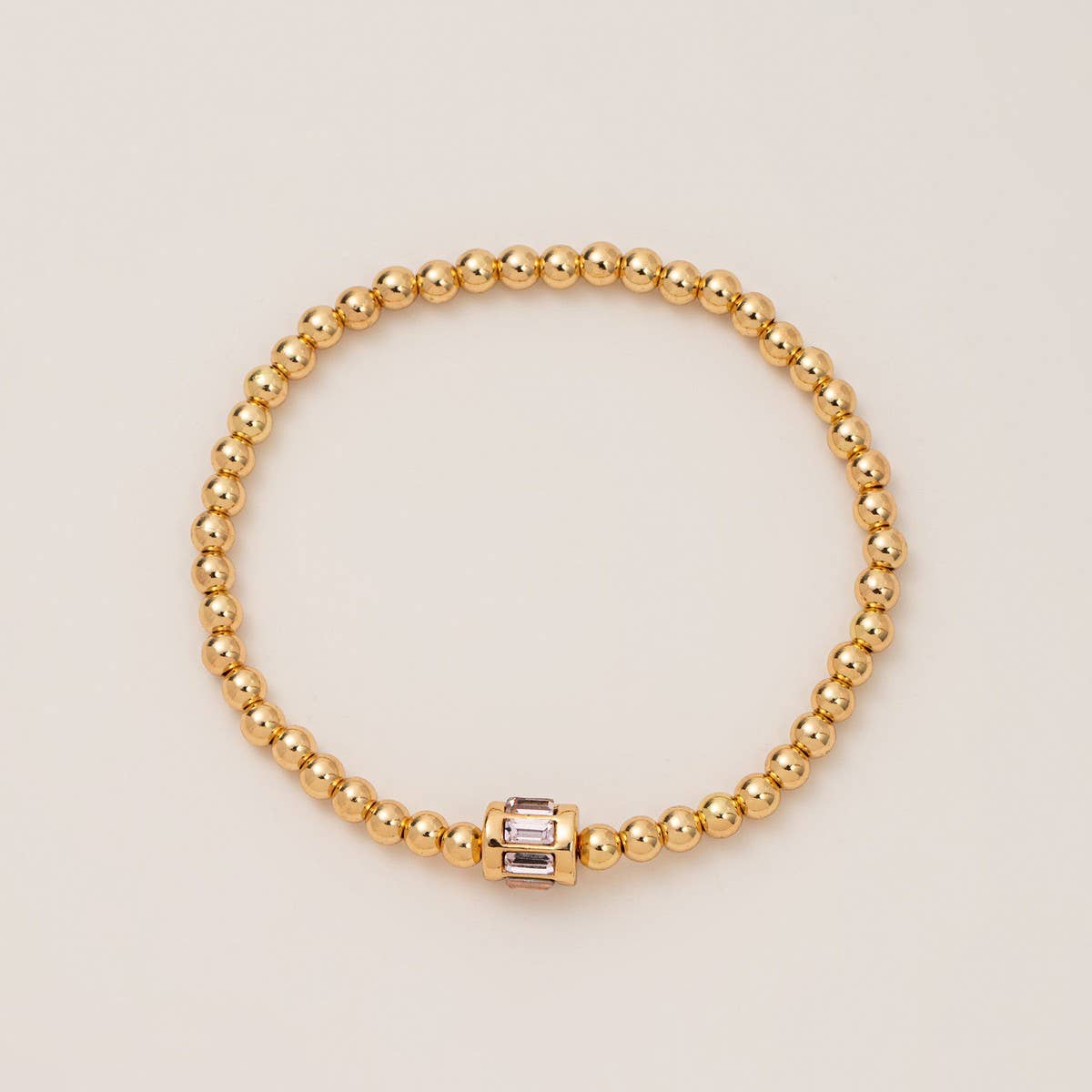 Bead Birthstone Bracelet December- Zircon Charm_CWMM6959