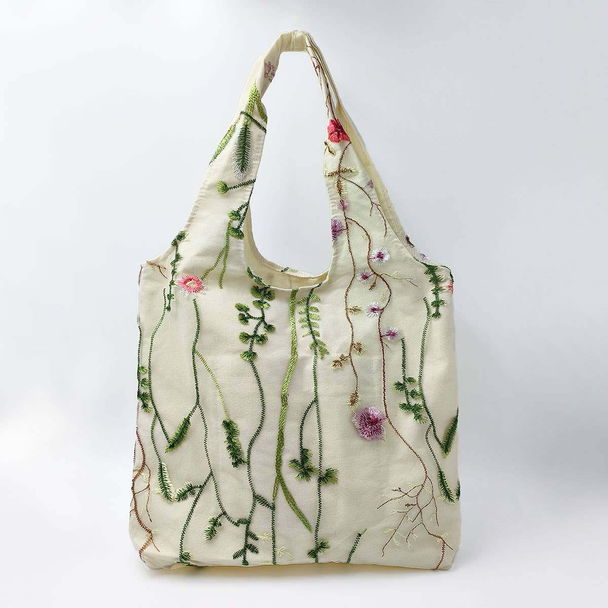 TOTE BAG CANVAS WITH EMBROIDERY MESH_CWAB2057