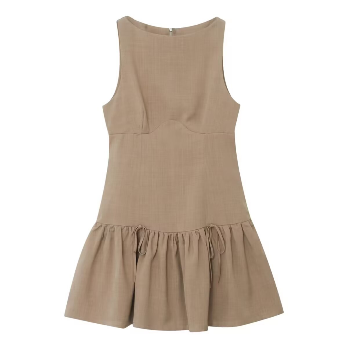 French Style Tie Waist Dress - Casual & Chic