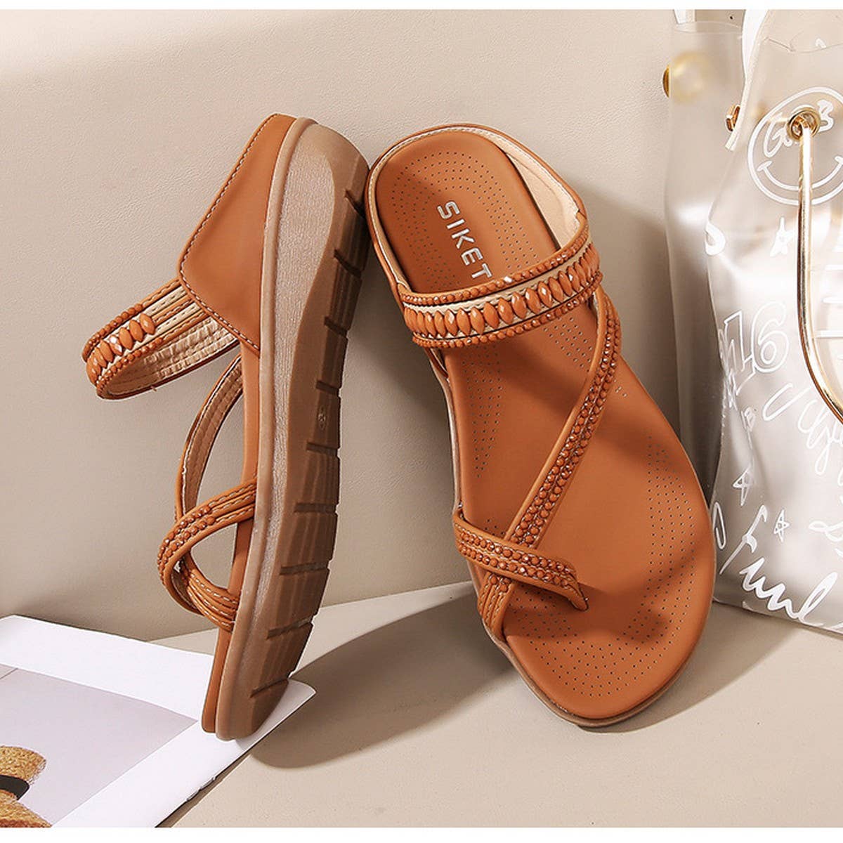 CROSS STRAP COMFORTABLE CASUAL SANDALS SLIPPERS