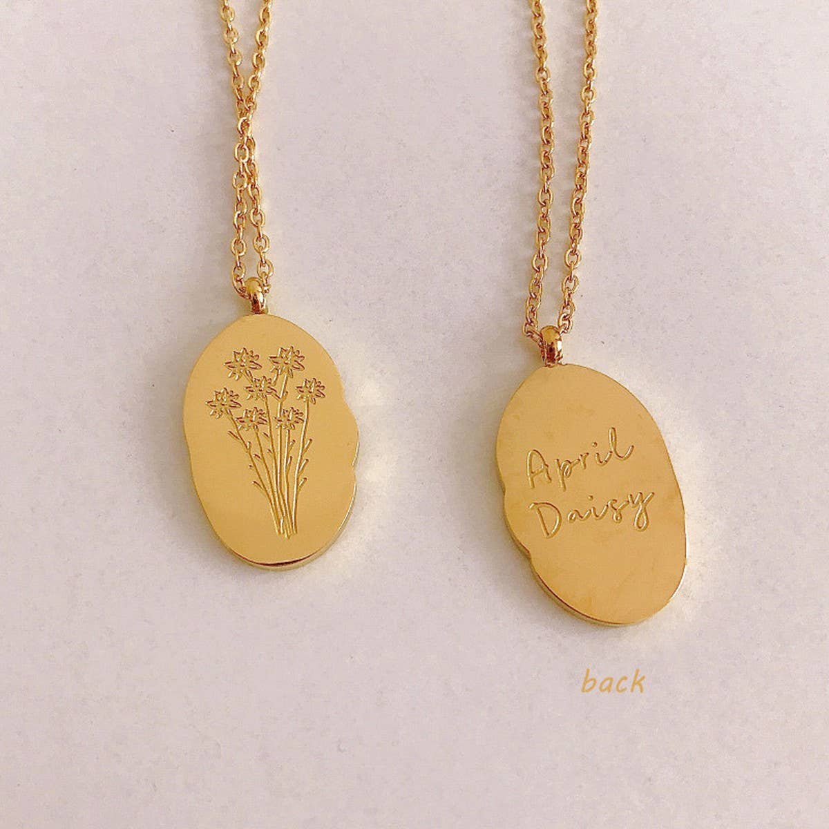 NEW STAINLESS STEEL DECEMBER FLOWER NECKLACE_CWMM3770