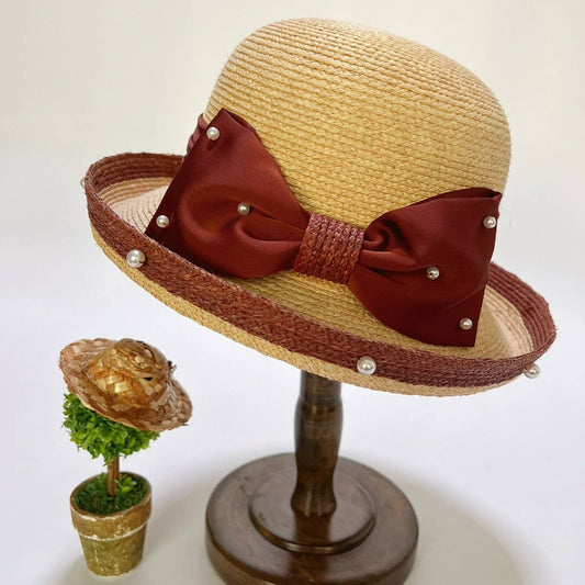 Stylish and fashionable sun protection straw hat_CWAH3591