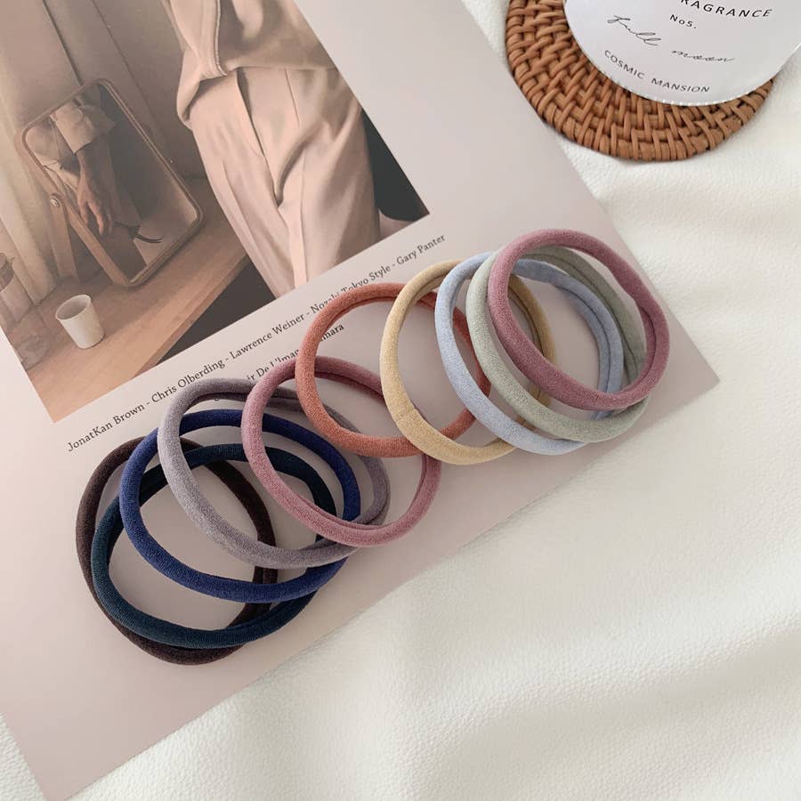 Seamless scrunchie 10 pieces with high elastic hair cord