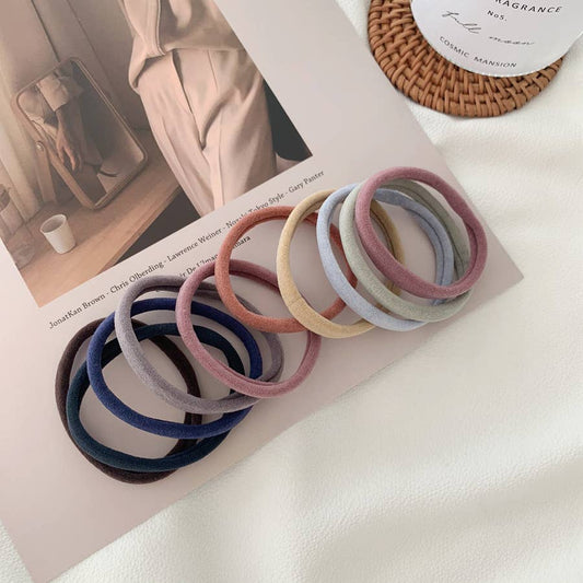 Seamless scrunchie 10 pieces with high elastic hair cord