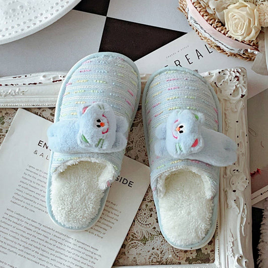 WOMEN'S WINTER CARTOON KITTEN COTTON SLIPPERS