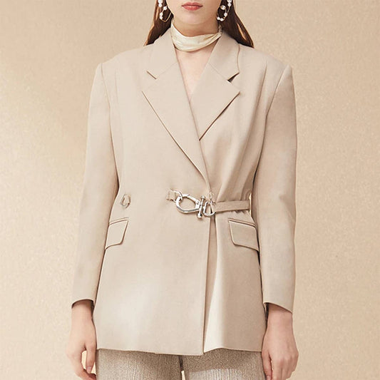 Elegant Belted Blazer ? Slim Vintage Fit