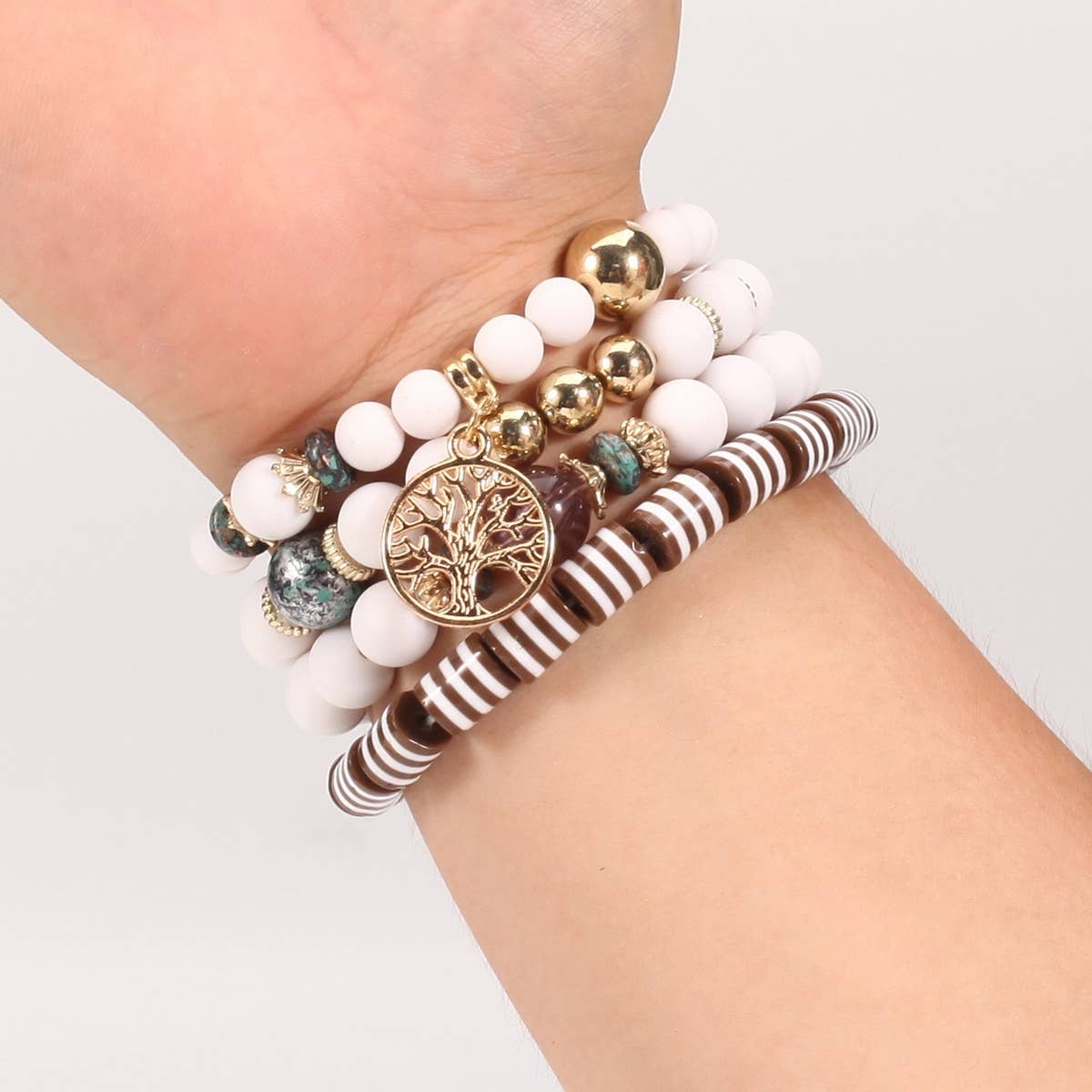 HAND BEADED BOHEMIAN TREE OF LIFE BRACELET