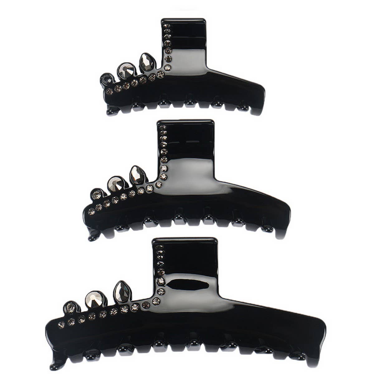 CRYSTAL CLIP ACETATE EXQUISITE HAIRPIN SHARK CLIP