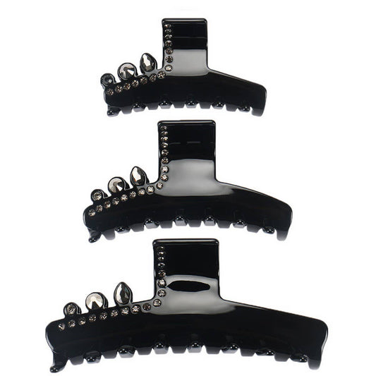 CRYSTAL CLIP ACETATE EXQUISITE HAIRPIN SHARK CLIP