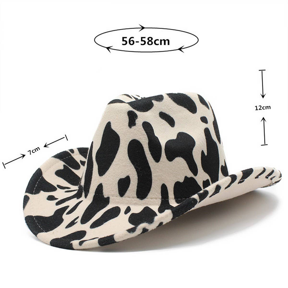 THICKENED FABRIC DOUBLE-SIDED COW PATTERN DENIM HAT_CWAH2535