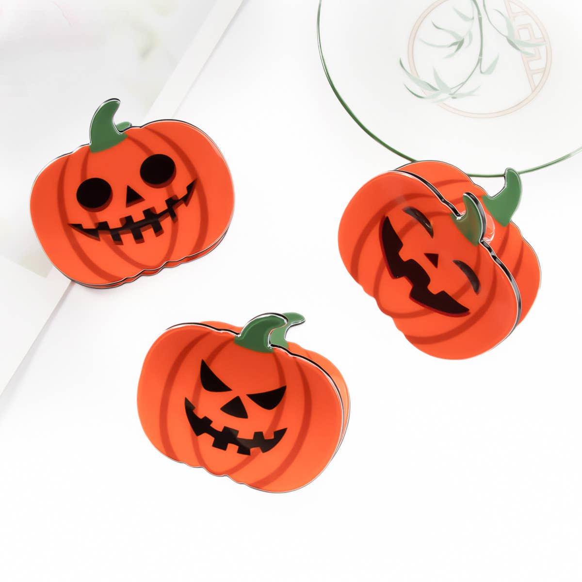 Halloween Pumpkin Hair Claw - Cute Back Clip_CWAHA1452