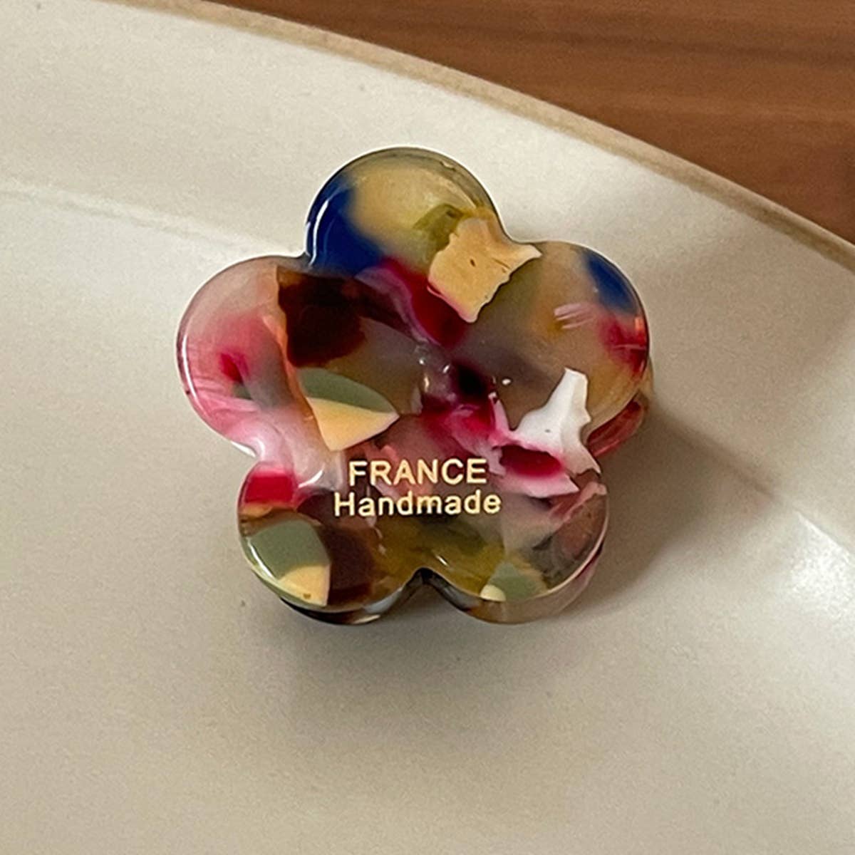 VINTAGE INK FLOWER SMALL HAIR CLAW HAIR CLIPS_CWAHA0863