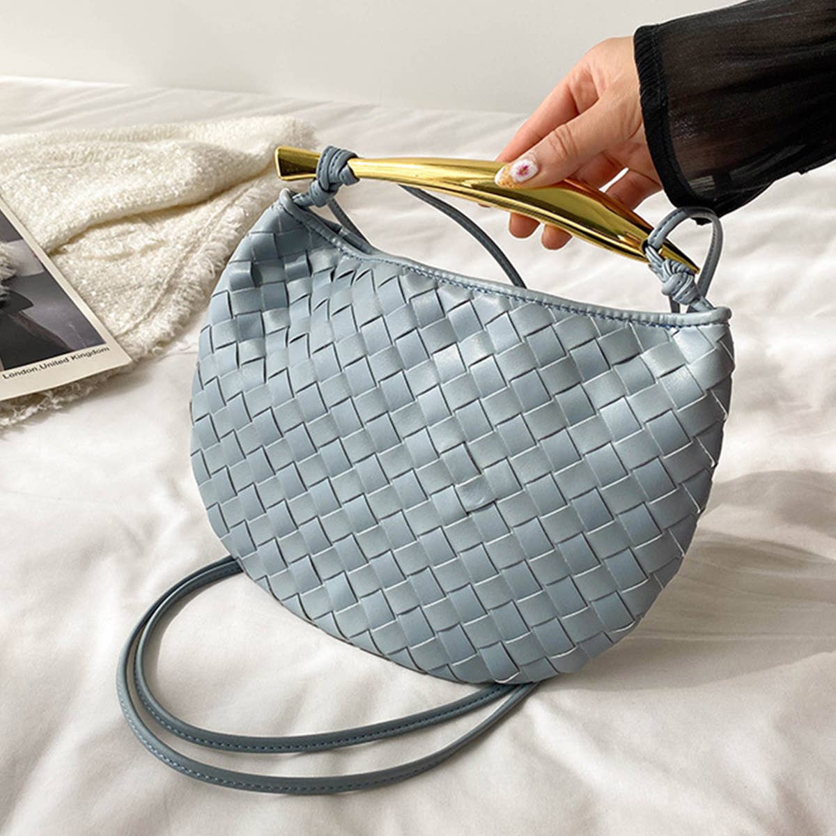 BRAID CROSSBODY BAG SARDINE BAG WOVEN HANDBAG_CWAB1911